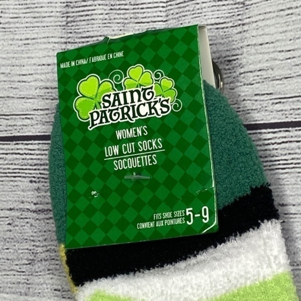 Saint Patricks Day Socks Womens Size 5 to 9 Low Cut Socks - Picture 2 of 8